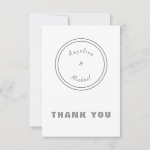 Unique Modern Minimalist Plain Thank You Card