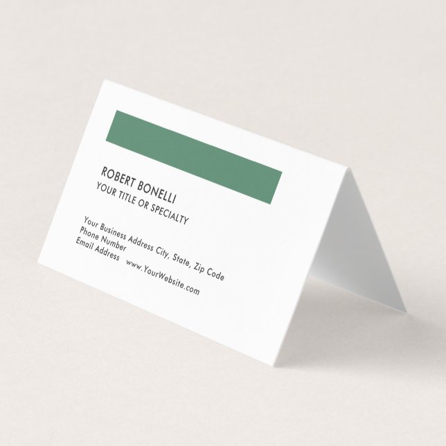 Unique Modern Minimalist Standard Size Black White Business Card (Front)