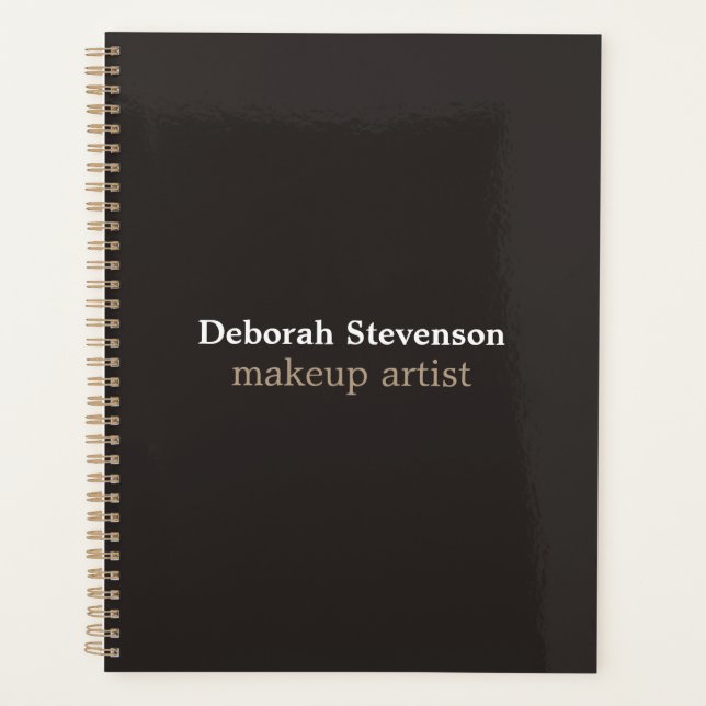 Unique Modern Mnimalist Grey Custom Planner (Front)