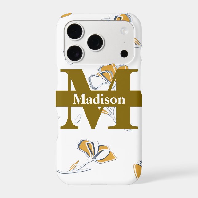 Unique Modern Monogram Initial Name Personalised  (Back)