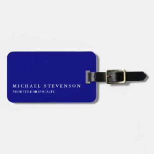 Unique Modern Navy Blue Luggage Tag