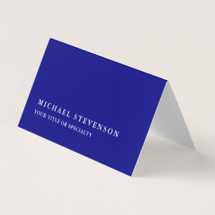 Unique Modern Navy Blue Minimalist Plain Business Card
