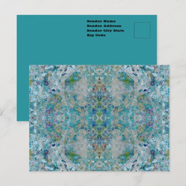 Unique Modern One Of A Kind Abstract Art Design Postcard (Front/Back)