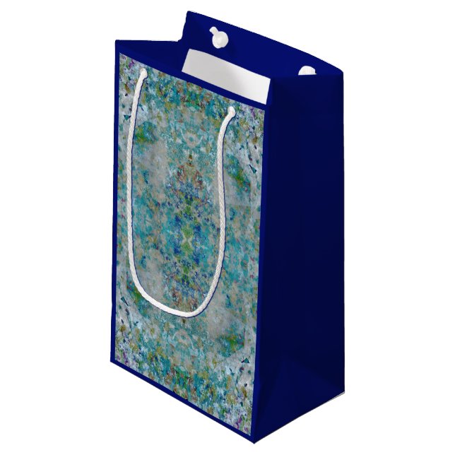 Unique Modern One Of A Kind Abstract Art Design Small Gift Bag (Front Angled)