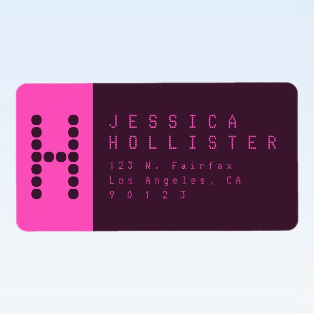 Unique & Modern Pink & Deep Purple Return Address Label (Creator Uploaded)