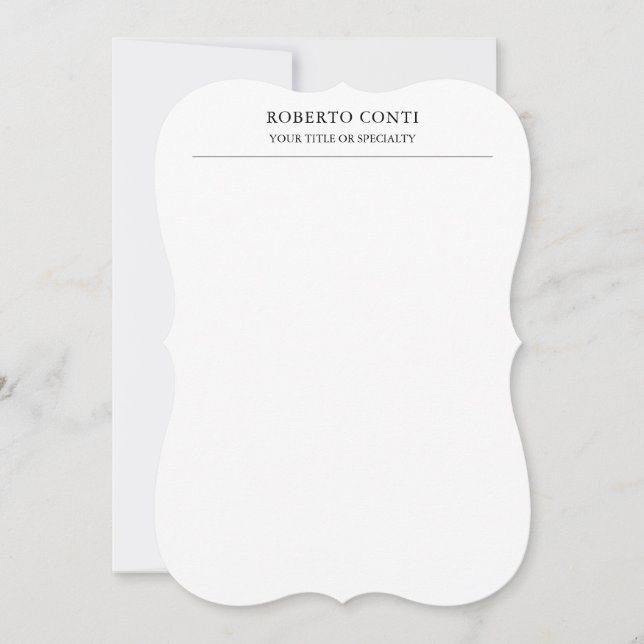 Unique Modern Plain Minimalist Card (Front)