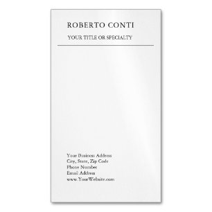 Unique Modern Plain Minimalist Magnetic Business Card