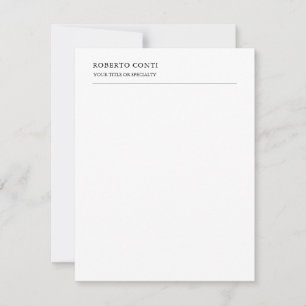 Unique Modern Plain Minimalist Name Card