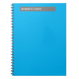 Unique Modern Plain Minimalist Name Notebook
