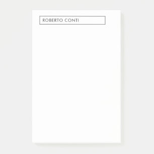 Unique Modern Plain Minimalist Name Post-it Notes