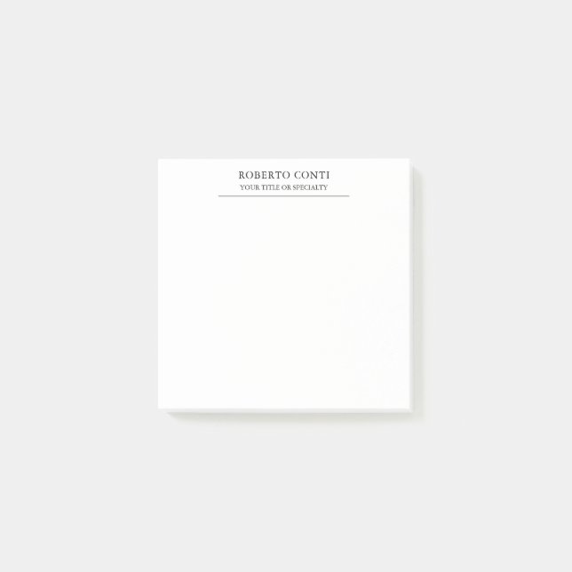 Unique Modern Plain Minimalist Post-it Notes (Front)