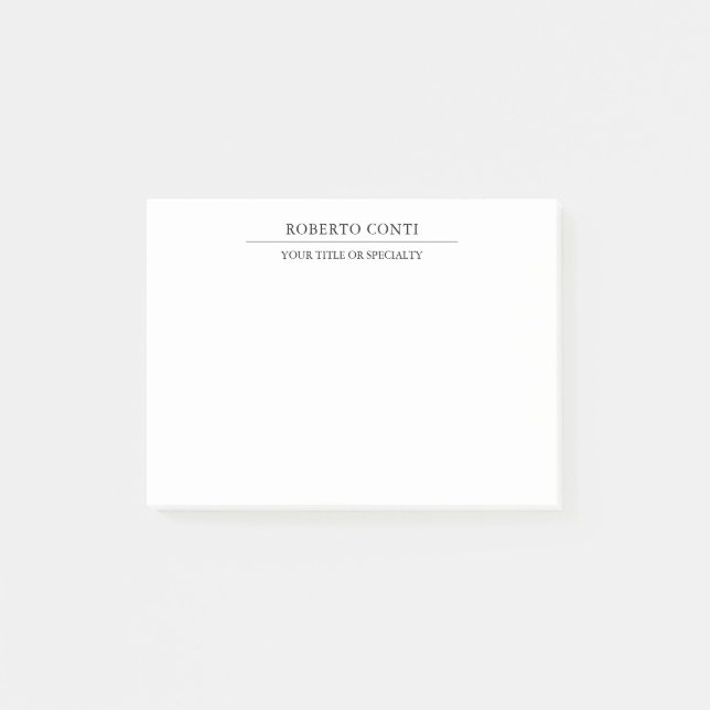 Unique Modern Plain Minimalist Post-it Notes (Front)