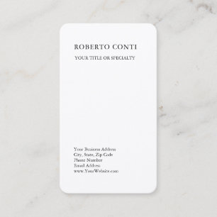 Unique Modern Plain Minimalist Premium Silk Business Card