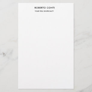 Unique Modern Plain Minimalist Stationery