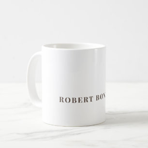 Unique Modern Plain Your Name Minimalist Coffee Mug