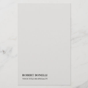 Unique Modern Platinum Grey Stylish Minimalist Stationery