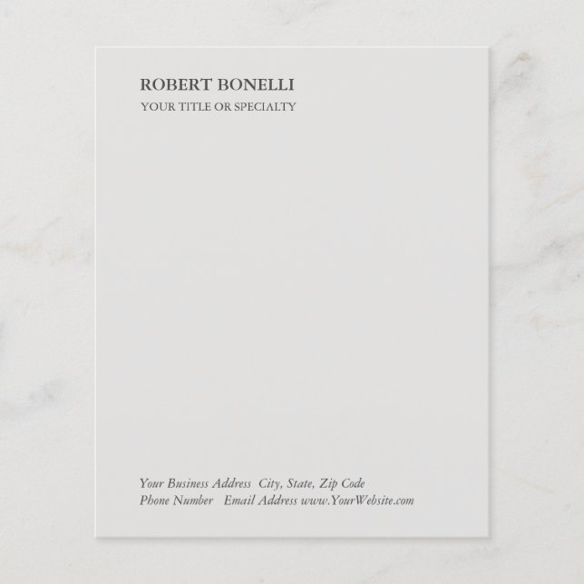 Unique Modern Platinum Grey Stylish Paper Sheets (Front)