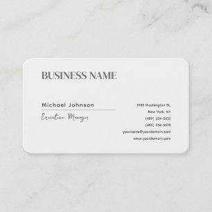 Unique modern professional minimalist chic business card