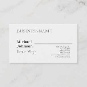 Unique modern professional minimalist chic business card