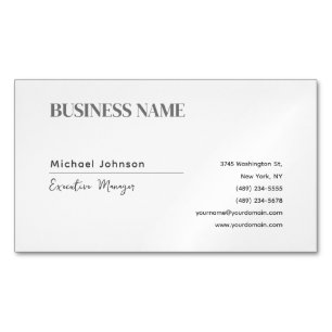 Unique modern professional minimalist chic 	Magnetic business card