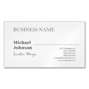 Unique modern professional minimalist chic 	Magnetic business card