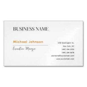 Unique modern professional minimalist chic Magnetic business card