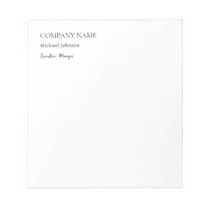 Unique modern professional minimalist chic notepad