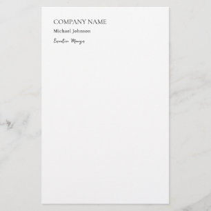Unique modern professional minimalist chic stationery