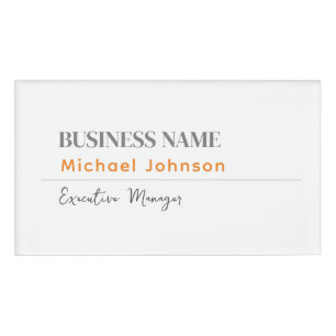Unique modern professional minimalist profile name tag
