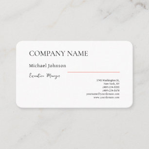 Unique modern professional minimalist thick business card