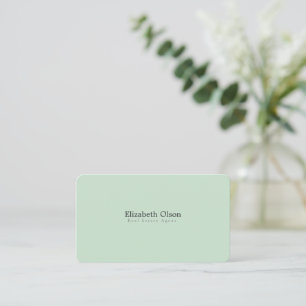Unique Modern Realtor Promotional simple green Business Card