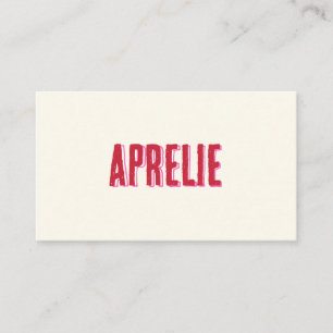 Unique Modern Red Pink Creative Professional Business Card