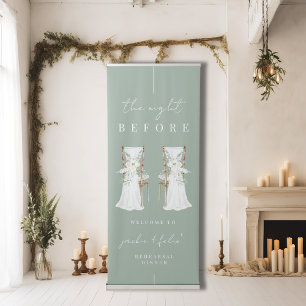 Unique & Modern Rehearsal Dinner Celebration  Retractable Banner
