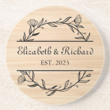 Unique Modern Rustic Custom Couple Wedding Date