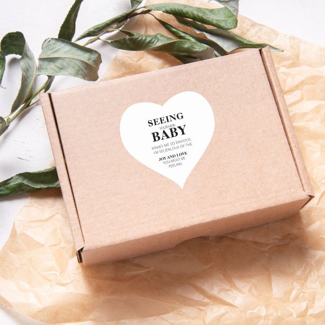 Unique Modern Seeing Your New Baby  Heart Sticker (Creator Uploaded)