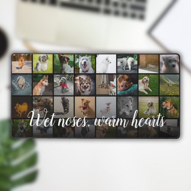 Unique Modern Stylish 32 Photo Collage Desk Mat (Creator Uploaded)