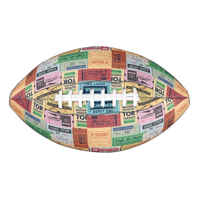 Unique modern vintage rustic cenima tickets  american football (Front)