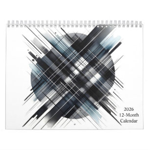 Unique Modern Watercolor Abstract Art 2026 Calendar