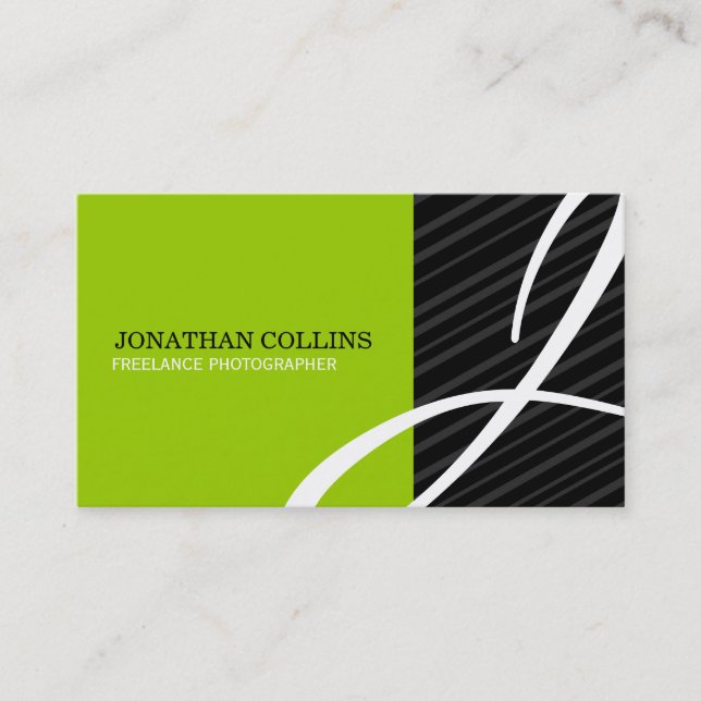 Unique Monogram Business Cards (Front)