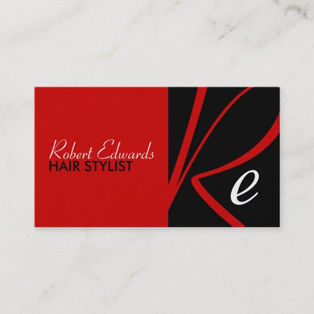 Unique Monogram Business Cards (Front)