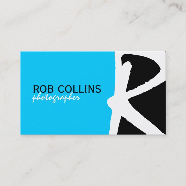 Unique Monogram Business Cards (Front)