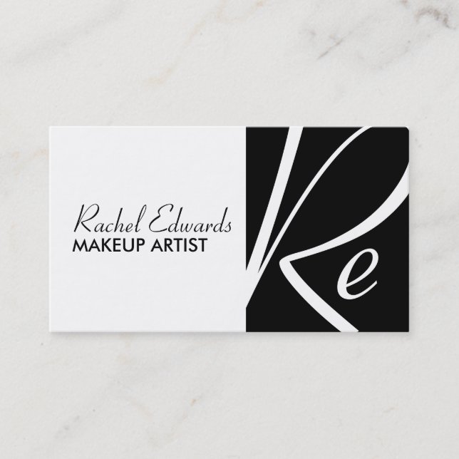 Unique Monogram Business Cards (Front)