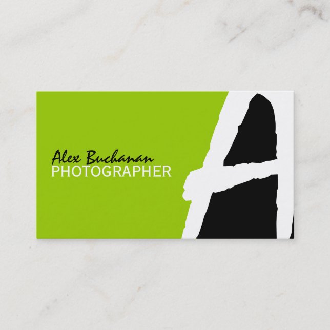 Unique Monogram Business Cards (Front)