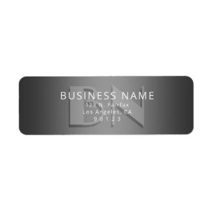 Unique Monogram Grey Gradient Return Address