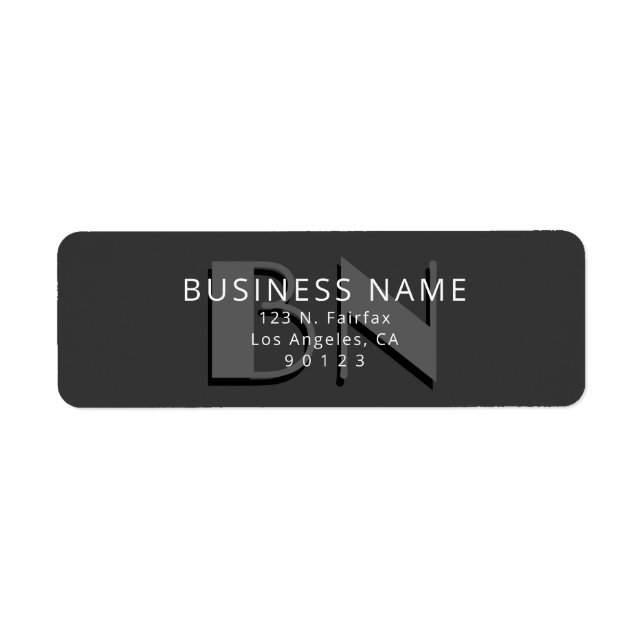 Unique Monogram Grey Return Address (Front)