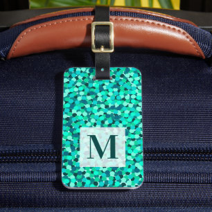 Unique Monogram Modern Girly Fun Luggage Tag