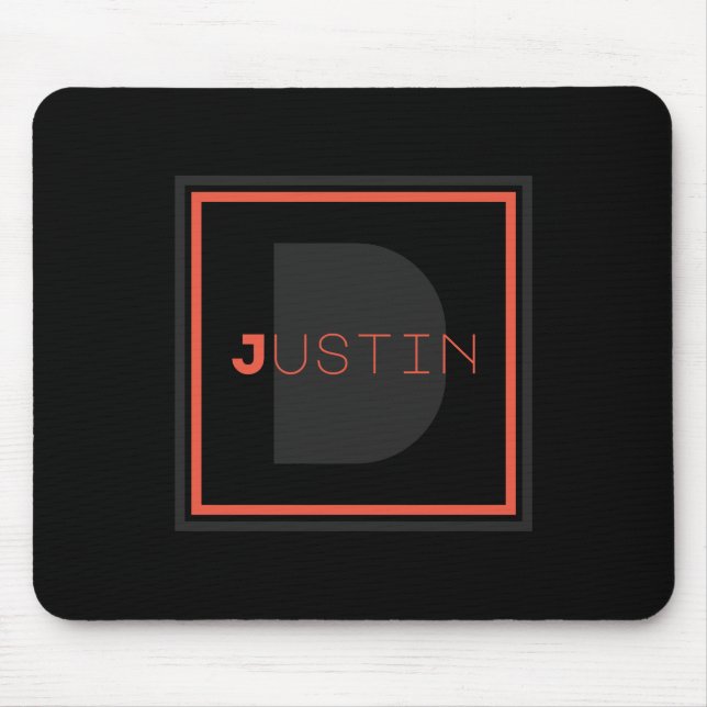 Unique Monogram Mouse Mat (Front)
