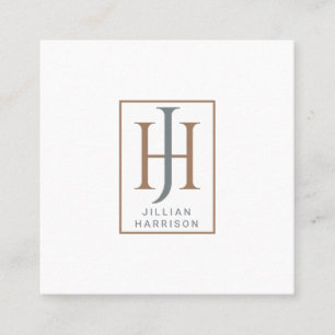Unique Monogram Typographic Logo Calling Card