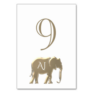 Unique Monogram Wedding Table Number