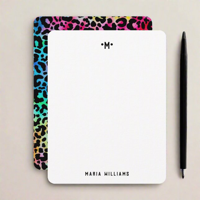 Unique Monogrammed Vibrant Neon Colourful Abstract Card (Creator Uploaded)